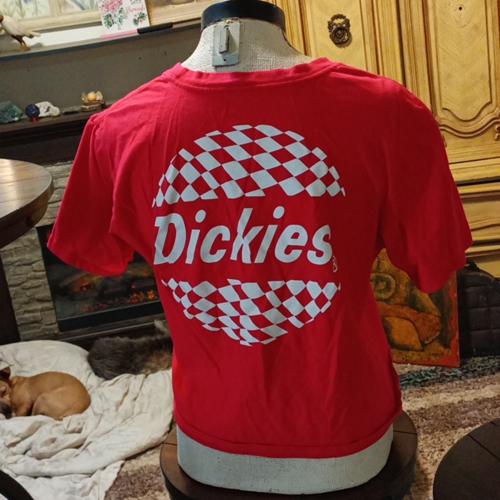 Womens Girls Crop short Tshirt DICKIES LOGO shortsleeve crewneck